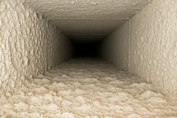 an AC duct very dirty on the inside from Houston Air Conditioning Repair in Houston, TX - Emergency AC Repair