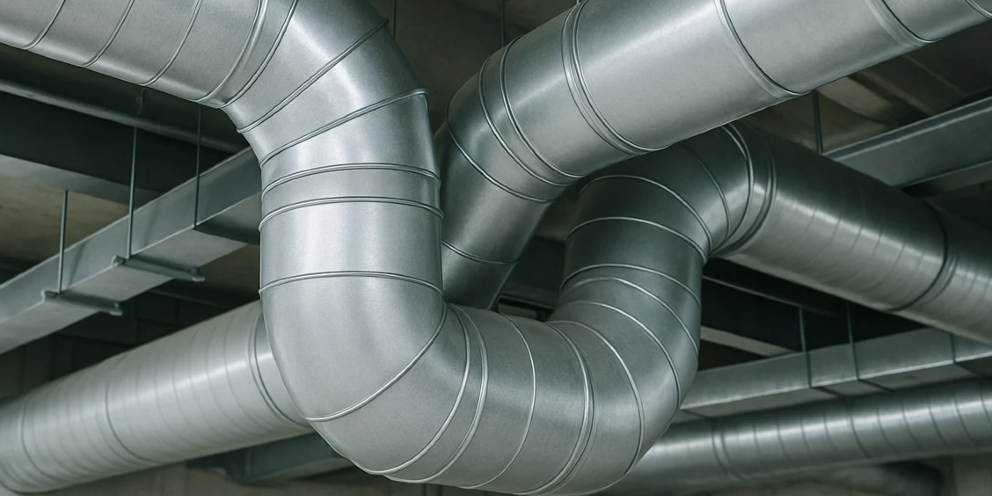 Metal air ducts from Houston Air Conditioning Repair in Sugar Land, TX - Sugar Land TX